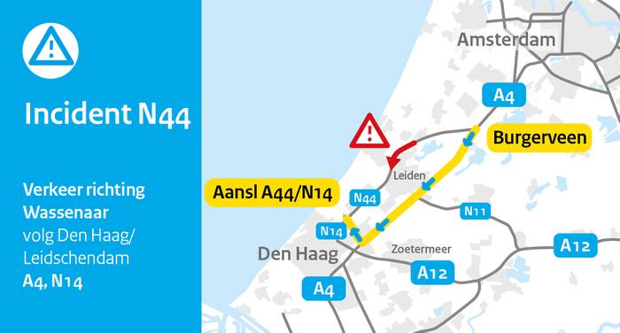 De A44 Richting Wassenaar Dicht Door Ongeluk Rijkswaterstaat Verkeersinformatie