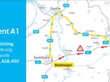 A1 dicht door ongeval bij Rijssen