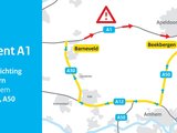 A1 bij Hoenderloo dicht na meerdere ongevallen