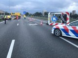 Pijlwagen aangereden op A9 bij Amstelveen, weg dicht