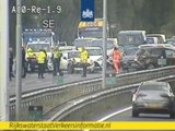 Ongeluk met meerdere voertuigen op de A10 bij Landsmeer