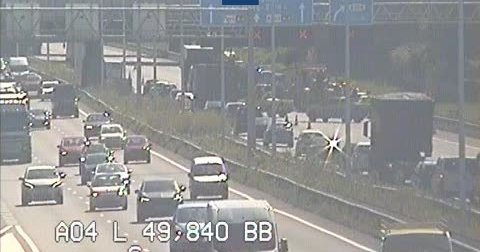 Vertraging op de A4 door een ongeluk bij Rijswijk