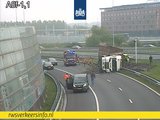 Ongeluk knooppunt Coenplein: verbindingsweg dicht