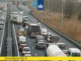 A15 dicht bij Papendrecht na ongeval