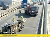 A20 bij knp. Kleinpolderplein dicht na ongeval