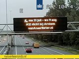 A12 richting Arnhem 9 dagen afgesloten voor werkzaamheden