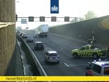 Vrachtwagen verliest trailer op A29 bij Heinenoordtunnel richting Rotterdam