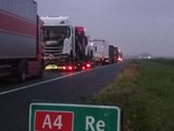 A4 dicht tussen Markiezaat en Belgische grens na ongeval vrachtwagens