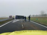 N50 bij Ens dicht door gekantelde tankwagen