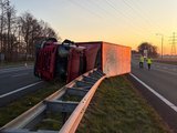 A18 bij Didam dicht door een gekantelde vrachtwagen met koeien