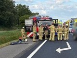 A28 bij De Wijk dicht door ongeval met vrachtwagen