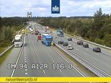 A12 dicht bij Oosterbeek na ongeval
