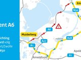 A6 bij Lelystad richting Emmeloord dicht door een ongeluk