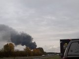 A50 in beide richtingen dicht door brandende trailer