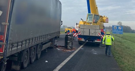 A7 dicht bij Foxhol vanwege ongeval