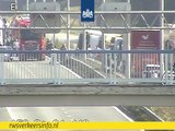 Dichte A58 vanaf De Baars door gekantelde vrachtwagen
